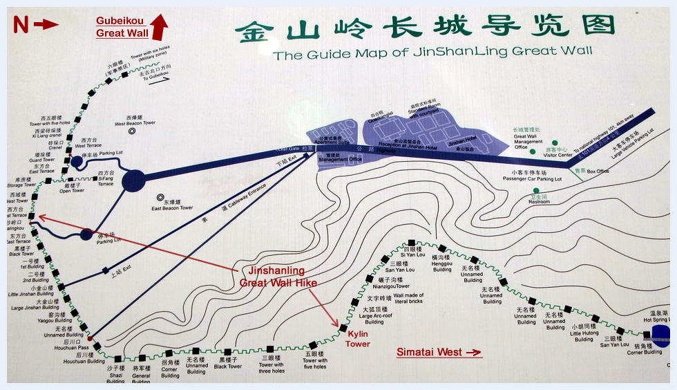 Jinshanling Great Wall Map