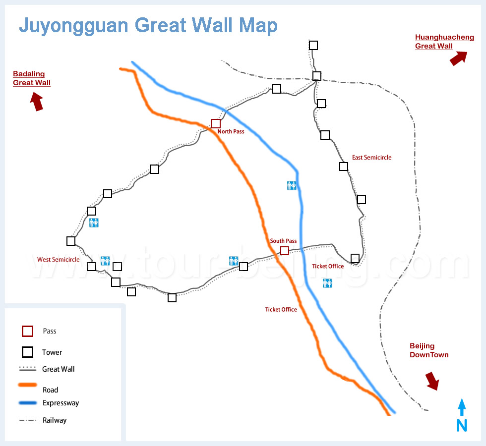 Juyongguan Great Wall Map