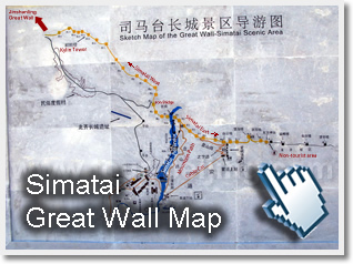 Simatai Great Wall Map