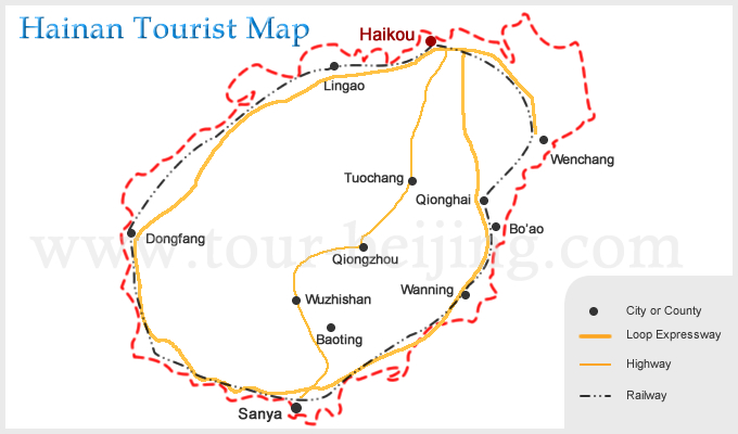 Hainan Tourist Map