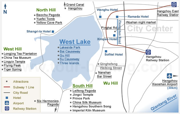 Hangzhou Tourist Map