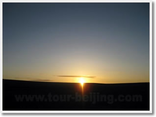 sunrise on the grassland