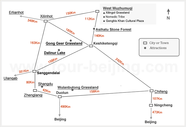 Sketch Map of Inner Mongolia ( Around Hohhot )