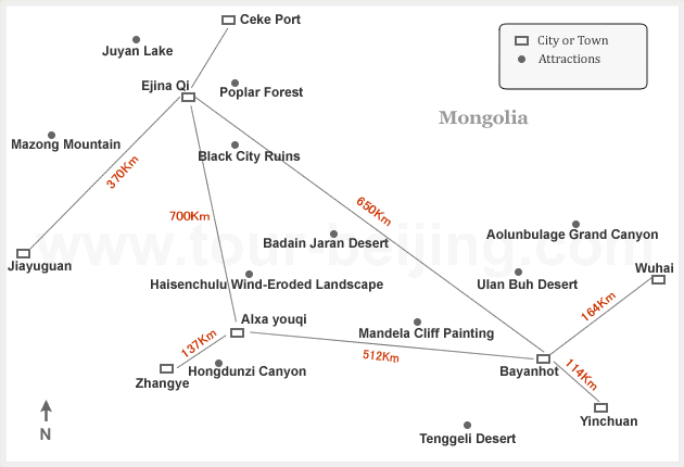 Sketch Map of Inner Mongolia ( Around Hohhot )