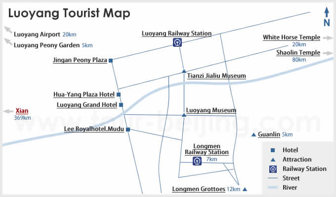 Luoyang Tourist Map