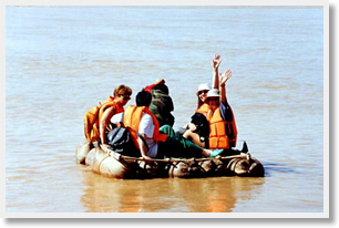 Rafting down the Yellow River