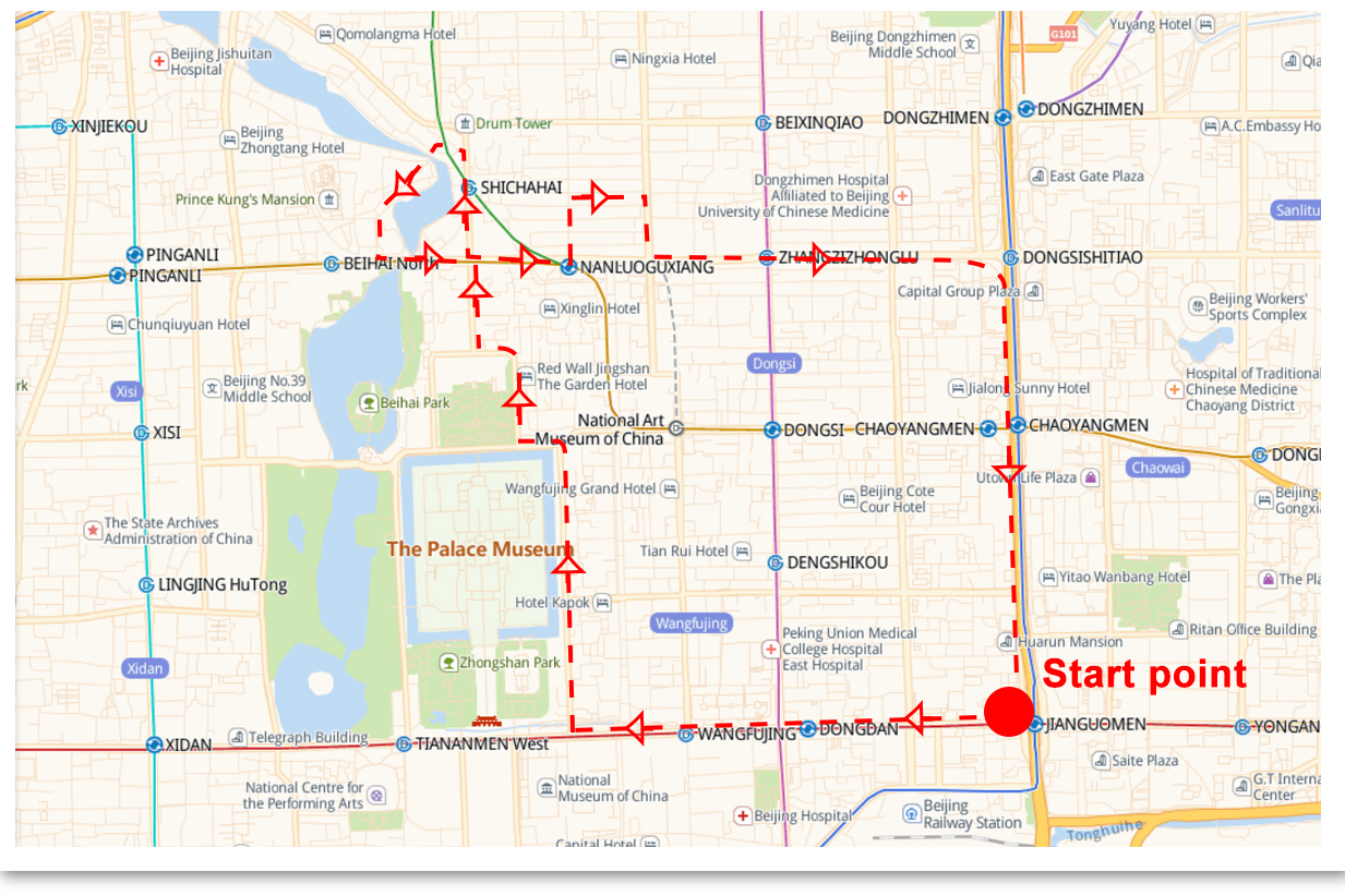 Bicycle tour route