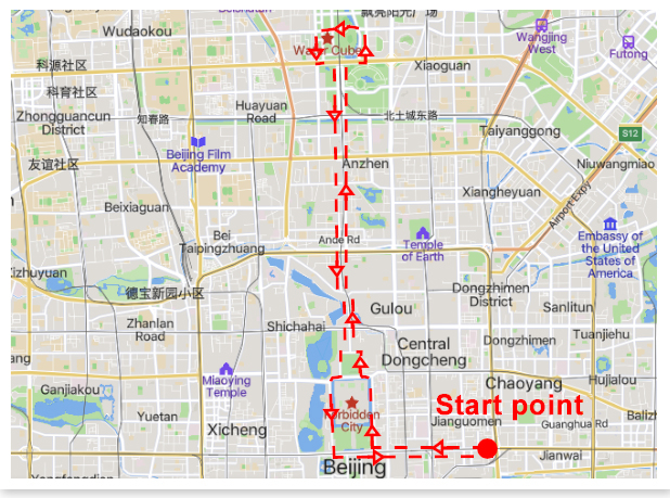 Bicycle tour route