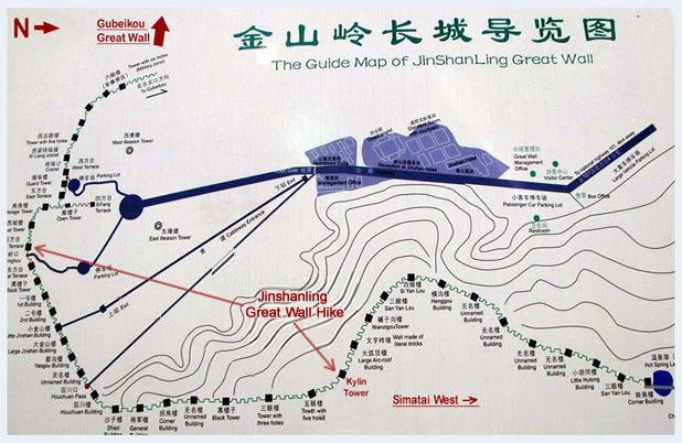 Jinshanling Great Wall Tourist Map 