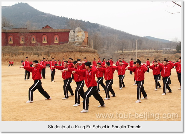  Students at a Kung Fu School in Shaolin Temple
