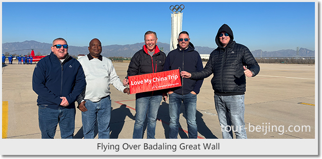 Flying over Badaling Great Wall 