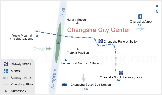 Changsha Tourist Map