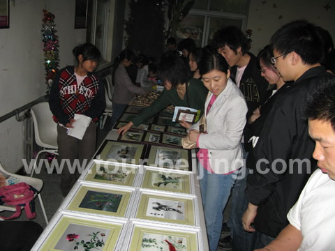 Buying the handcrafts made by the students as a kind of donation