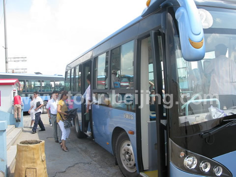 Take the bus to the chairlift station