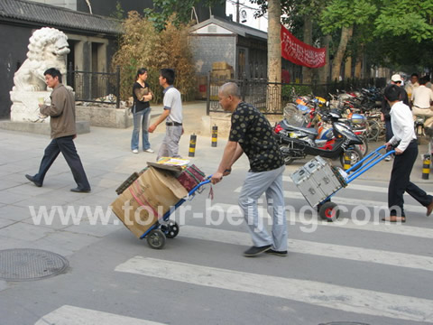 Some vendors are still busy carrying their stuff into the market