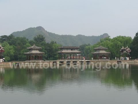 Beautiful lake and pavilion