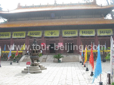 The front hall of the temple