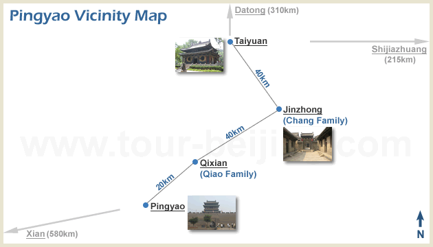 Pingyao Vicinity Map