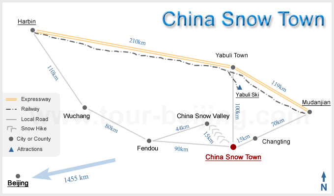 China Snow Town Map