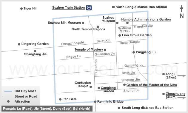 Suzhou Tourist Map