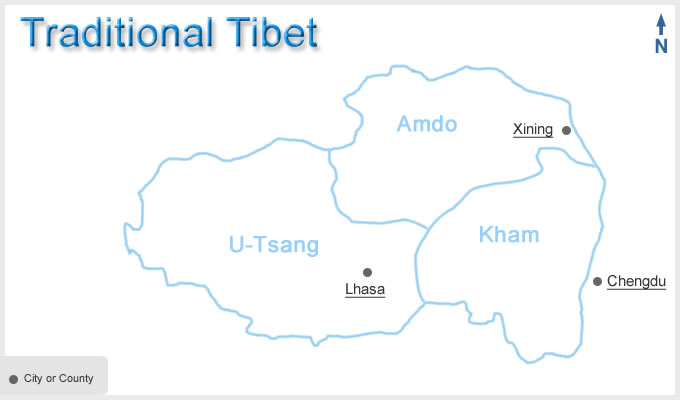 Tibet Tourist Map