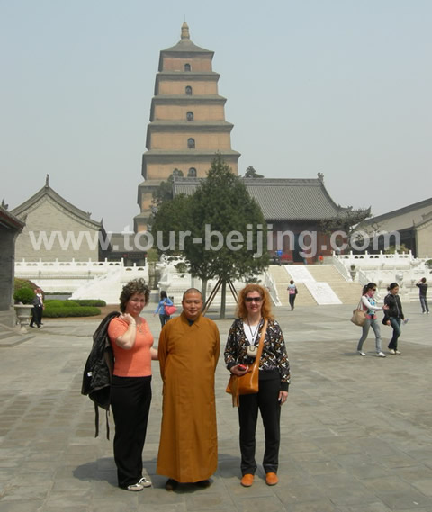 Taking a picture with a real monk