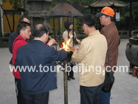 People were burning incense