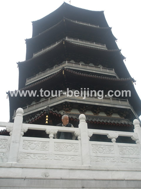 A close look at the new Leifeng Pagoda