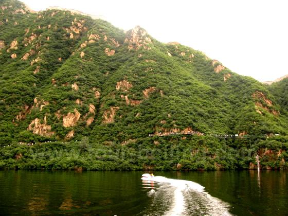 The Great Wall meanders the hill overhead