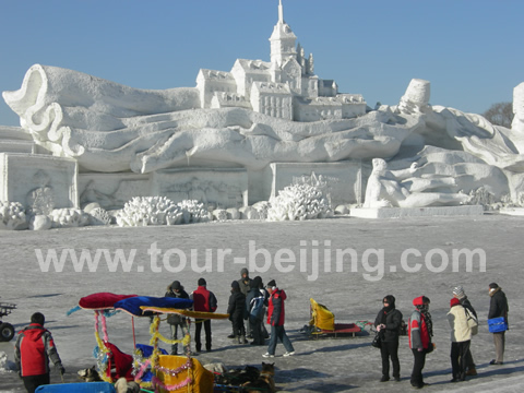 Snow Carving at Sun Island